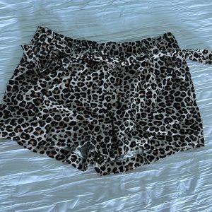 Leopard print shorts